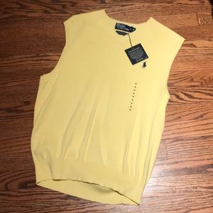 Ralph Loren corn yellow vest size medium. NWT